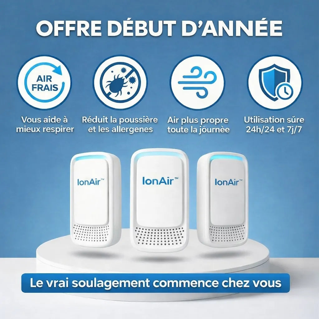 IonAir™ – Le purificateur d’air silencieux qui change vos nuits